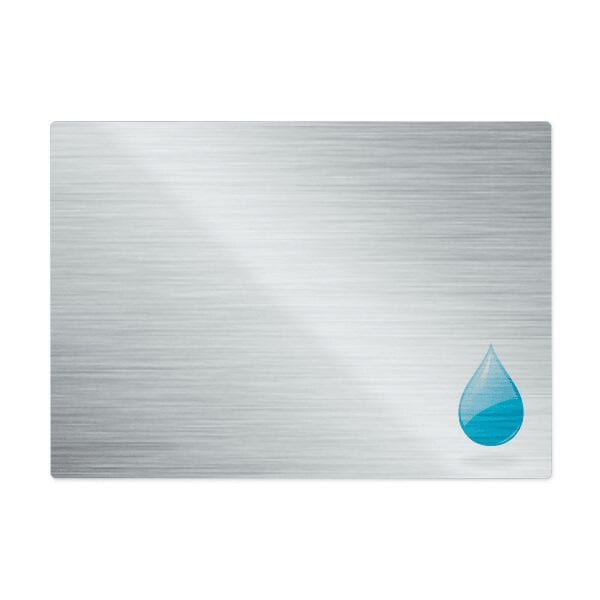 Rectangular Brushed Aluminium Labels