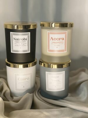 candle labels - white matt finish