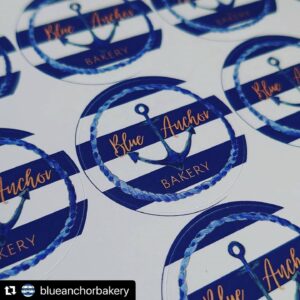 Blue Anchor Paper Labels