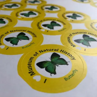 Paper Labels with a Butterfly