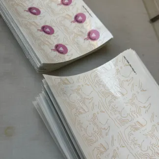Labels printed on Gloss vinyl - Permanent
