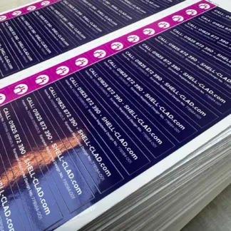 Labels printed on Gloss vinyl - High Tack