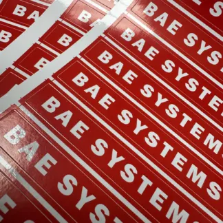 Labels printed on Gloss vinyl - High Tack