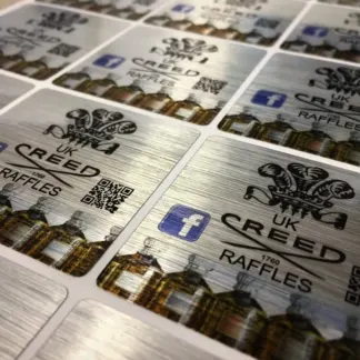 Aluminium Labels – Brushed Metal Finish example