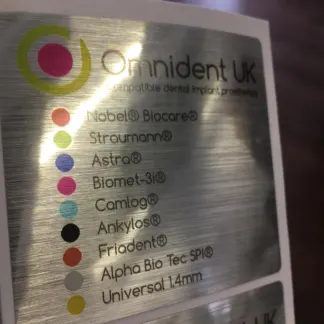 Aluminium Labels – Brushed Metal Finish example