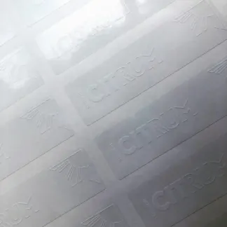 Clear Labels – Waterproof Vinyl example