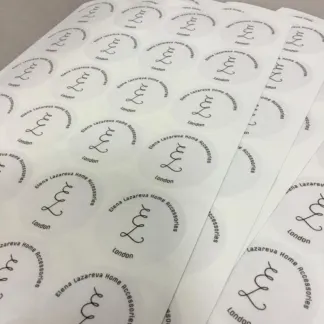 Clear Labels – Waterproof Vinyl example