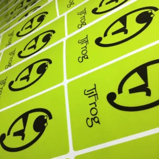 Labels printed on Clear Gloss Vinyl – Permanent