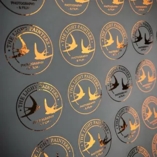 Foiled Labels – Foiled on SRA4 Sheets example