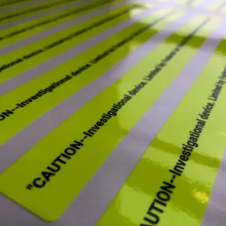 Fluorescent Labels, Packaging Labels example