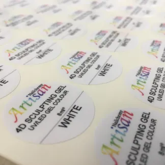 Laminated Durable Waterproof Vinyl Labels, Cosmetic Labels example