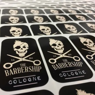 Labels printed on Gloss vinyl – Permanent