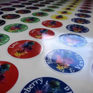 Waterproof Labels and Stickers, Candle Labels example