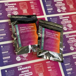 Waterproof Labels and Stickers, Vitamin Supplement Labels example