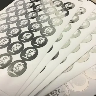 Foiled Labels – Foiled on SRA4 Sheets example
