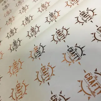 Foiled Labels – Foiled on SRA4 Sheets example