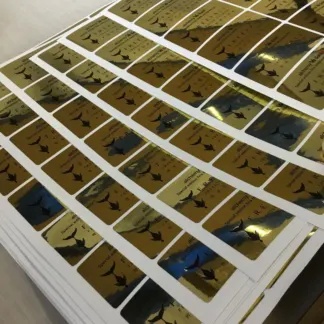 Gold Labels – Metallic Polished Finish example
