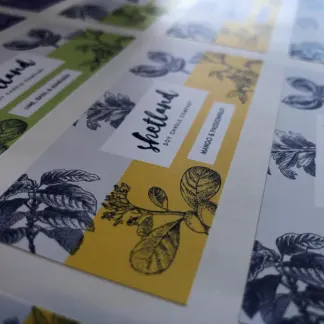 Waterproof Labels and Stickers, Candle Labels example