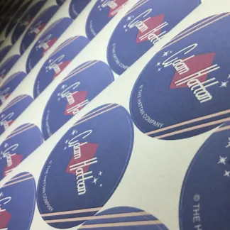 Labels printed on Paper labels – white uncoated (sheets)