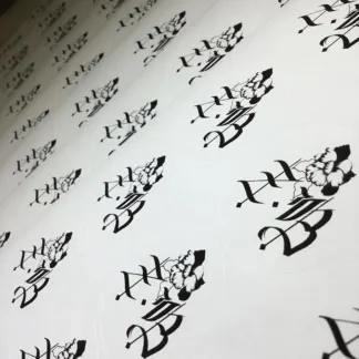 Labels printed on Paper labels – white uncoated (sheets)