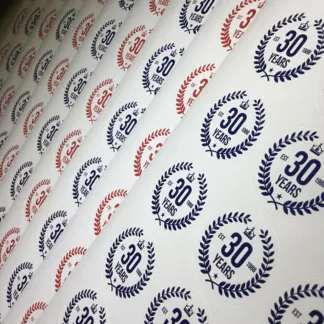 Labels printed on Paper labels – white uncoated (sheets)