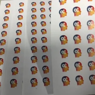 Labels printed on Paper labels – white uncoated (sheets)