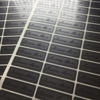Silver Labels – Metallic Satin Finish example