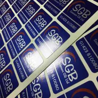 Silver Labels – Metallic Satin Finish example