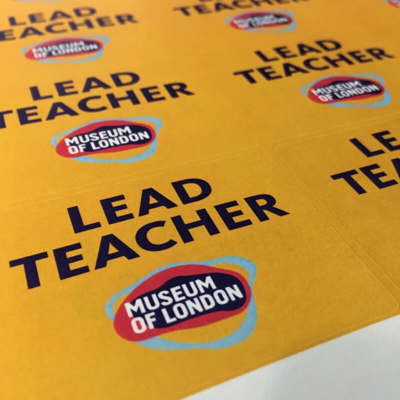 Vibrant print on premium paper labels for the Museum of London #premiumpaper #rectangular #uncoated #permanent #paper #labels #stickers